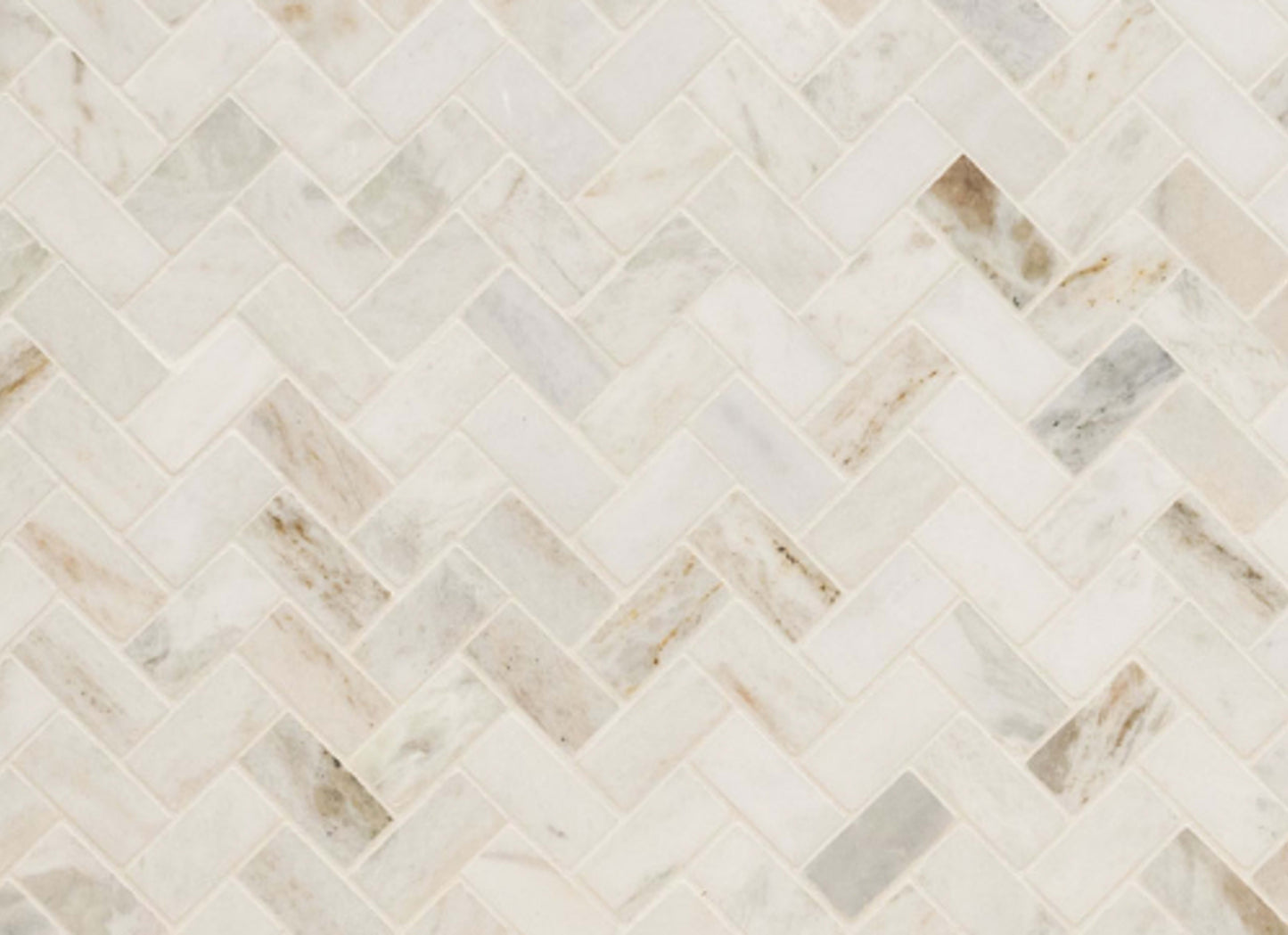 Arabescato Venato White in Arabescato Venato White 1x2 Herringbone Honed