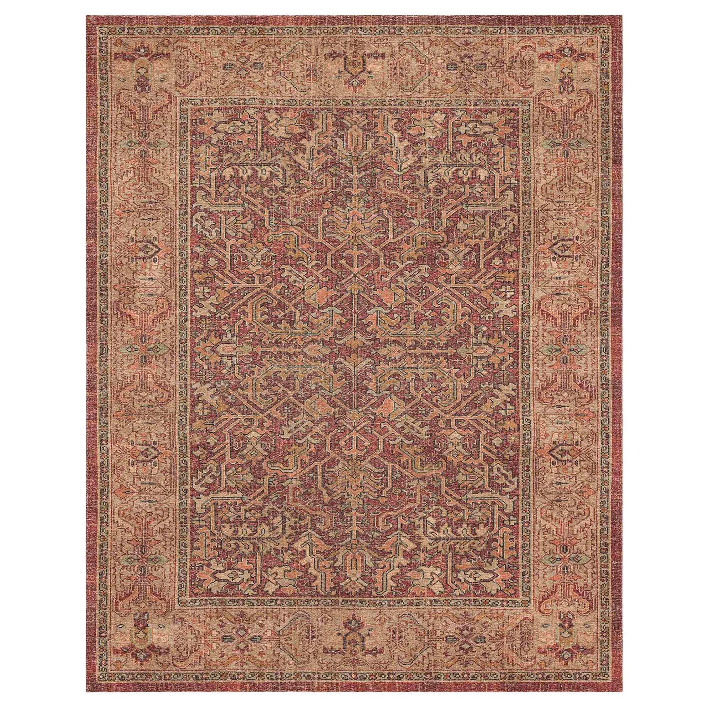 Athi River Red in Red 8'X10' Area Rugs