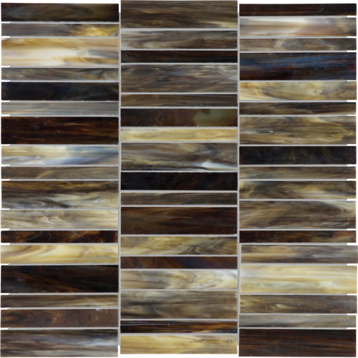 Baroque in Paradiso Random Stacked Mosaic Glass Tile