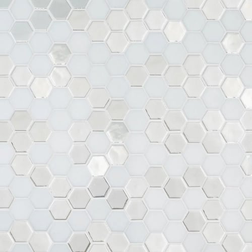 Brill Hexagon Mosaic in Pearl