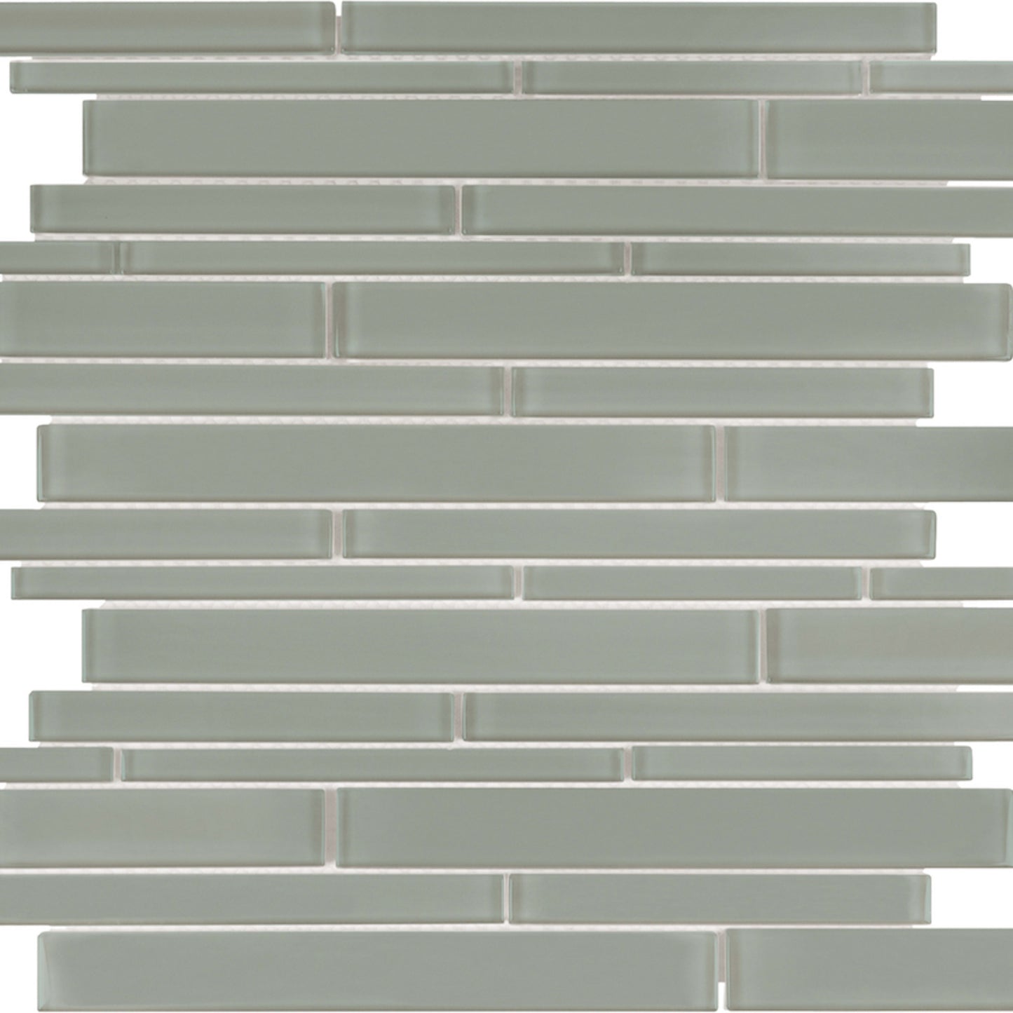 Debut in Clay Random Strip Glass Tile