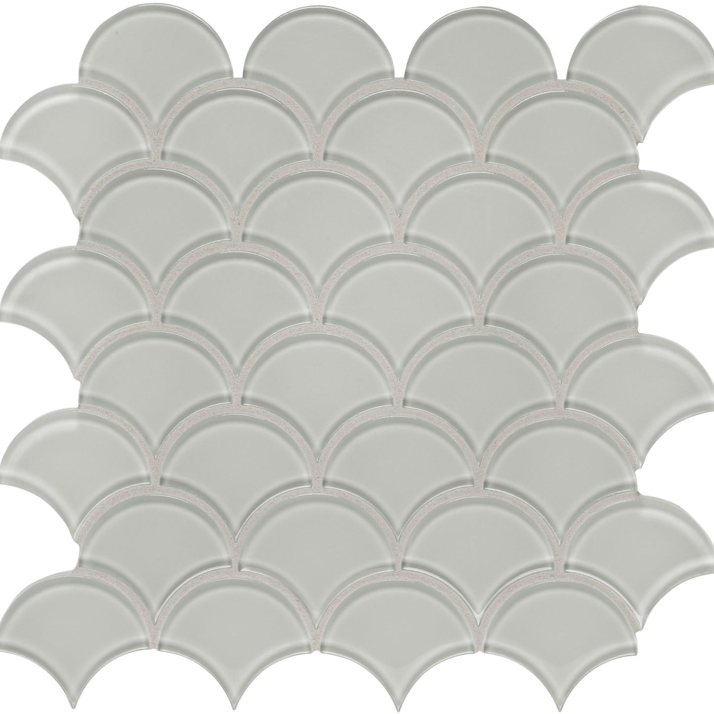Debut in Dew Scallop Glass Tile