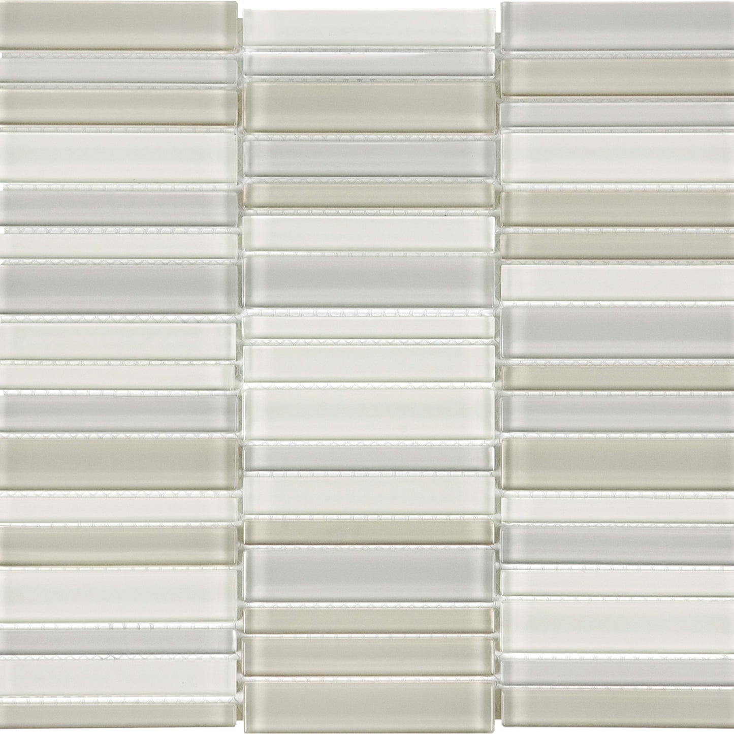 Debut in Dune Random Strip Mosaic Glass Tile