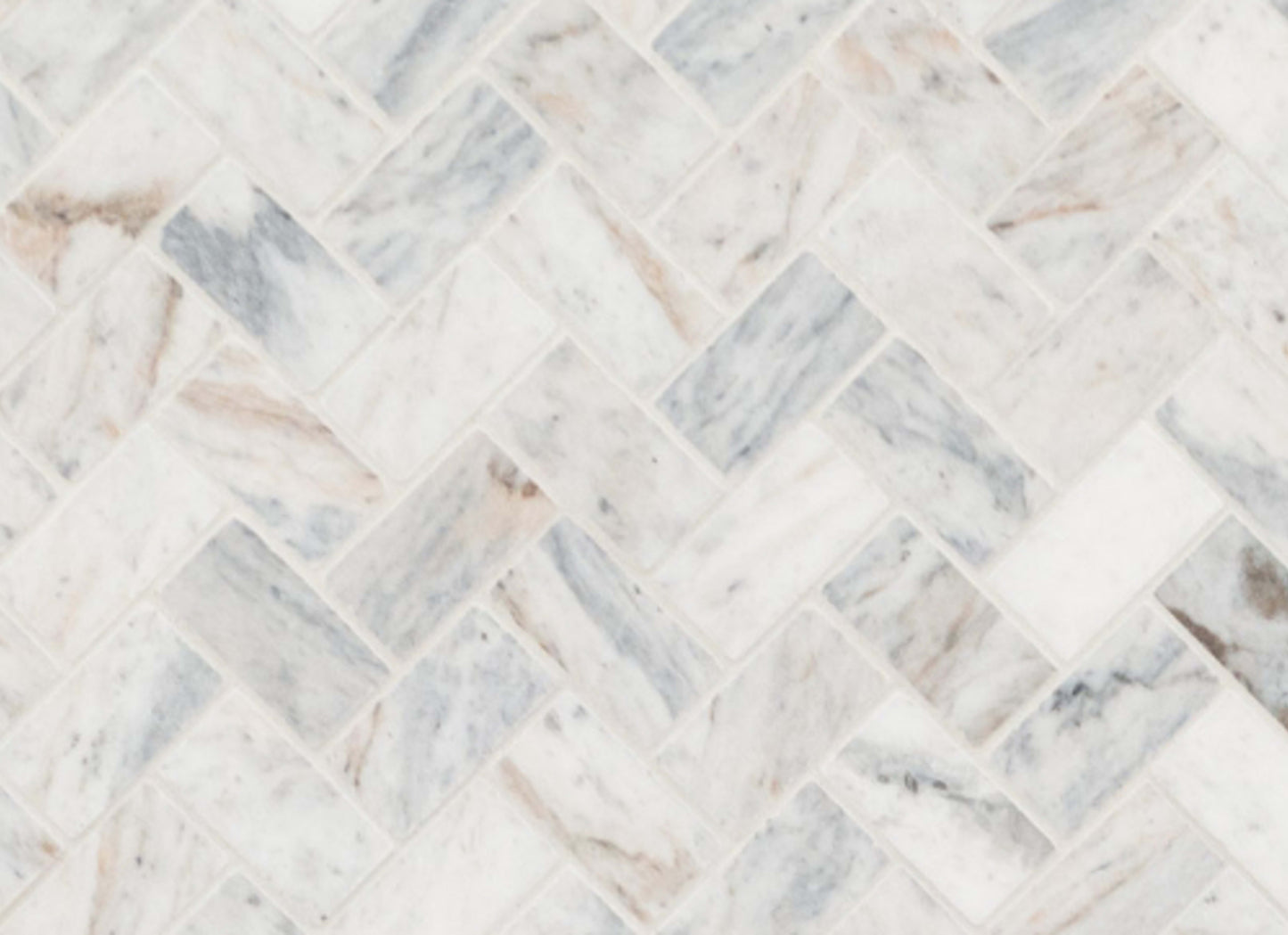 Capri Blue in Capri Blue 1x2 Herringbone Honed