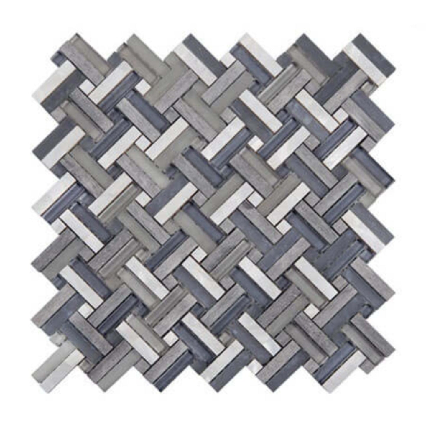 Captiva in Dusk/Natural _ Basketweave Tile