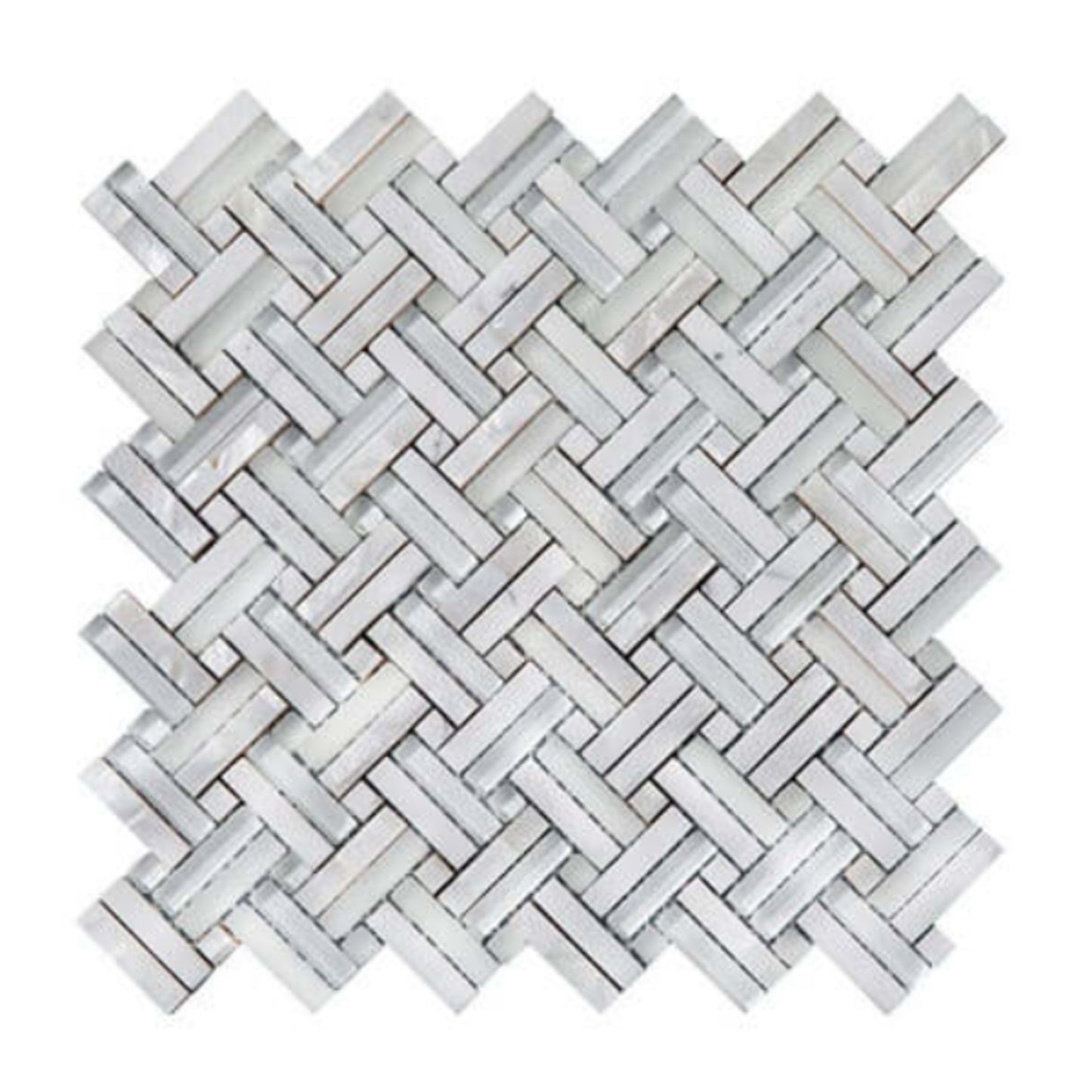 Captiva in Ice/Natural _ Basketweave Tile