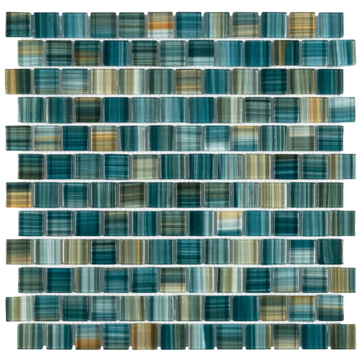 Splash in Neptune Emerald 1×1 Glass Tile