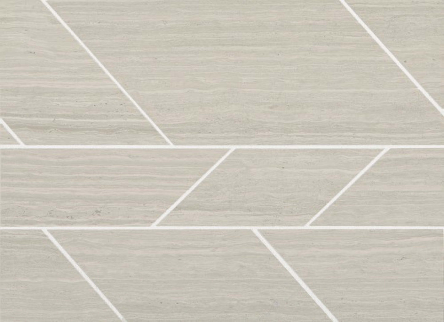 Limestone Collection in Chenille White Modern Linear Polished