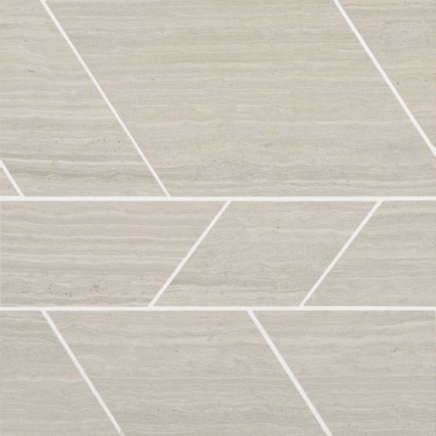 Limestone Collection in Chenille White Modern Linear Polished Natural Stone