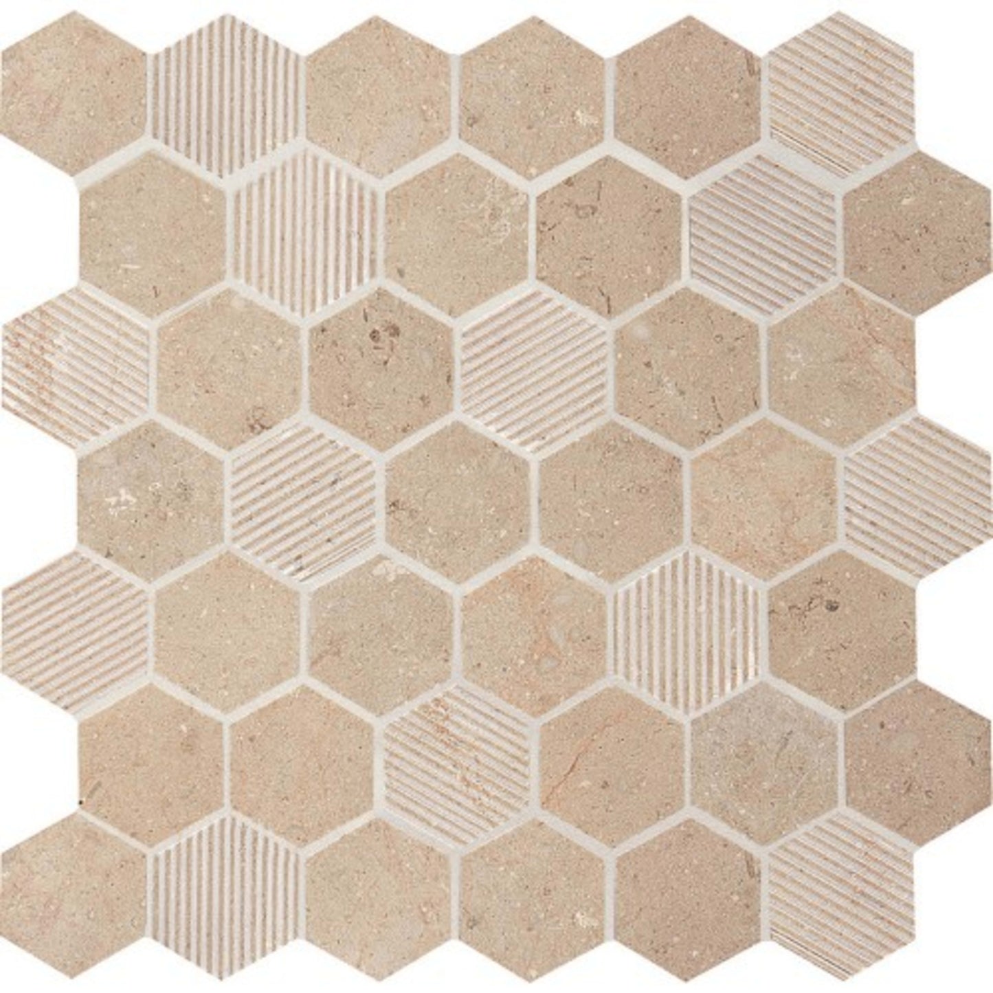 Limestone Collection in Corton Sable Hexagon Natural Stone