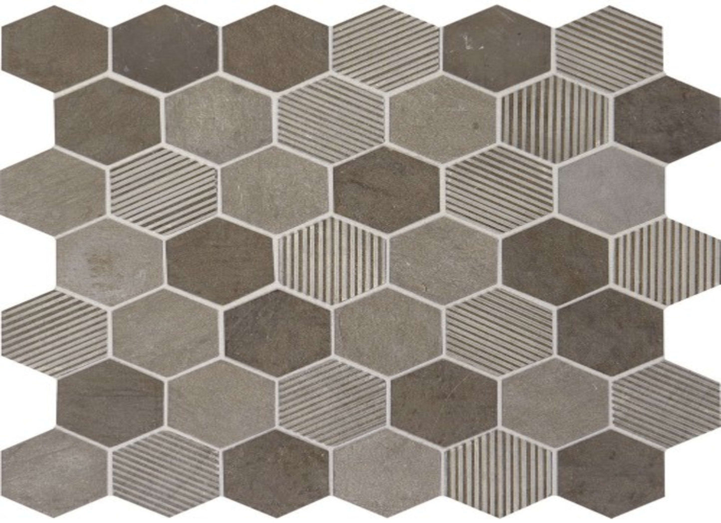 Limestone Collection in Moselle Gris Hexagon
