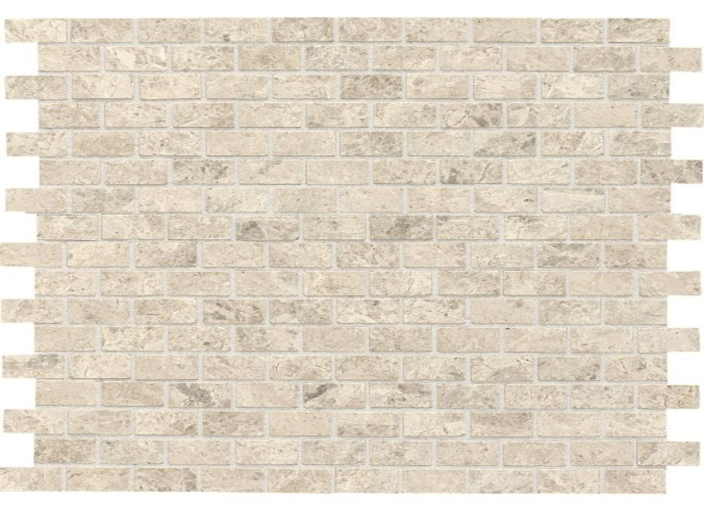 Limestone Collection in Arctic Gray .5x1 Brick Joint Polished