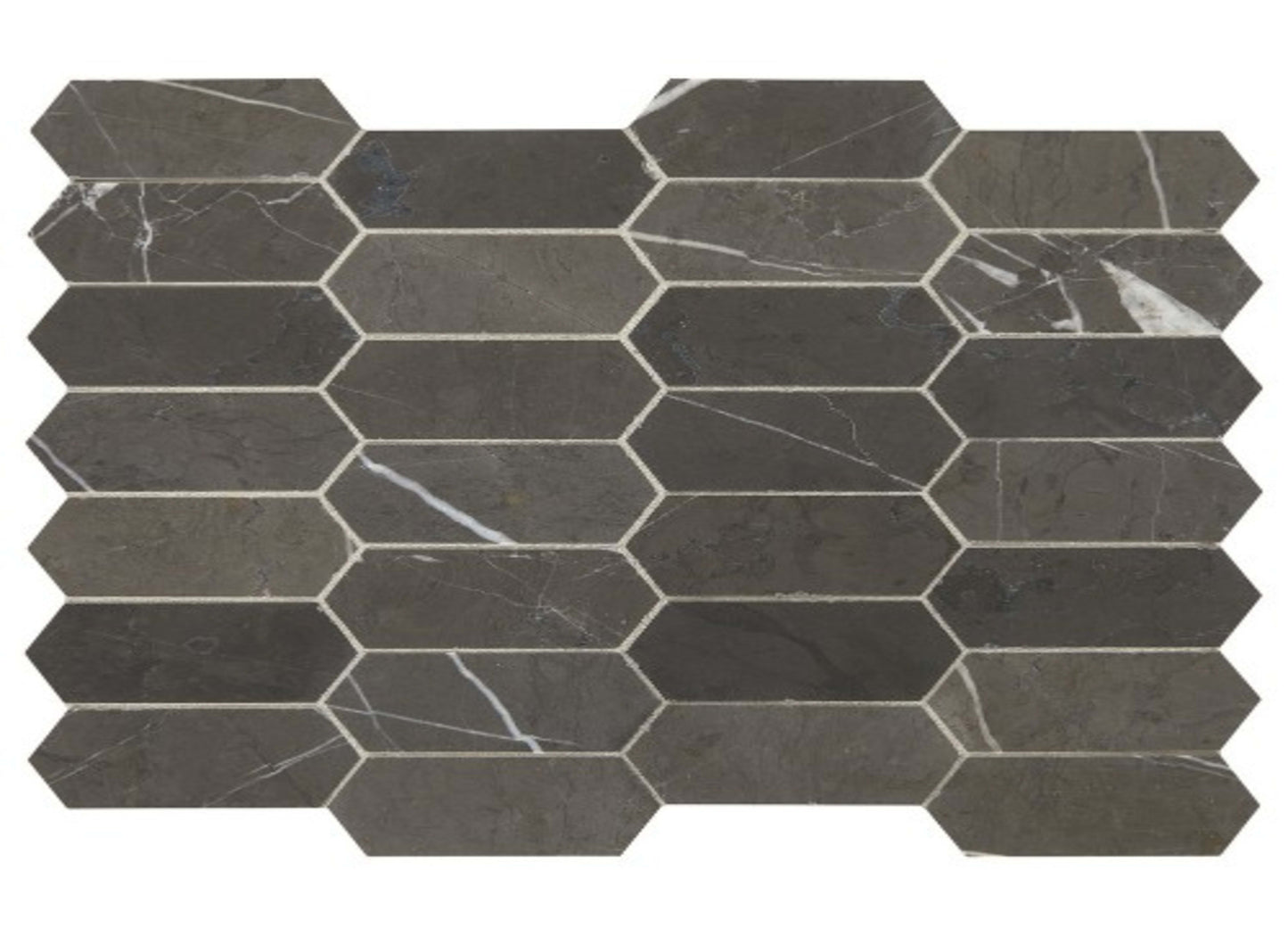 Marble Collection in Antico Scuro Elongated Hex