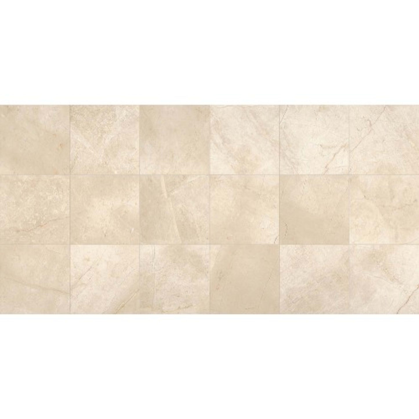Marble Collection in Phaedra Cream 18x18 Polished Natural Stone