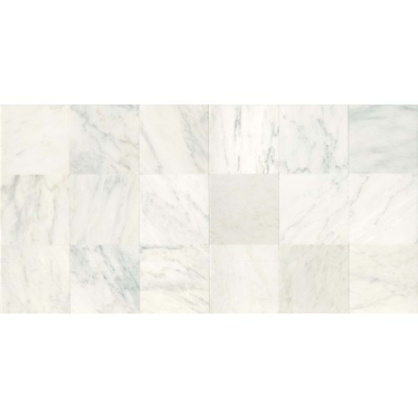 Marble Collection in First Snow Elegance 18x18 Polished Natural Stone