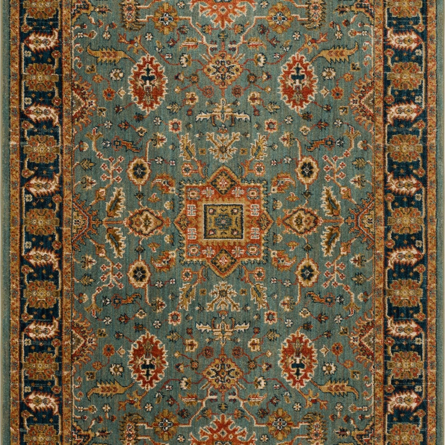 Deir Aquamarine in Aquamarine Area Rugs