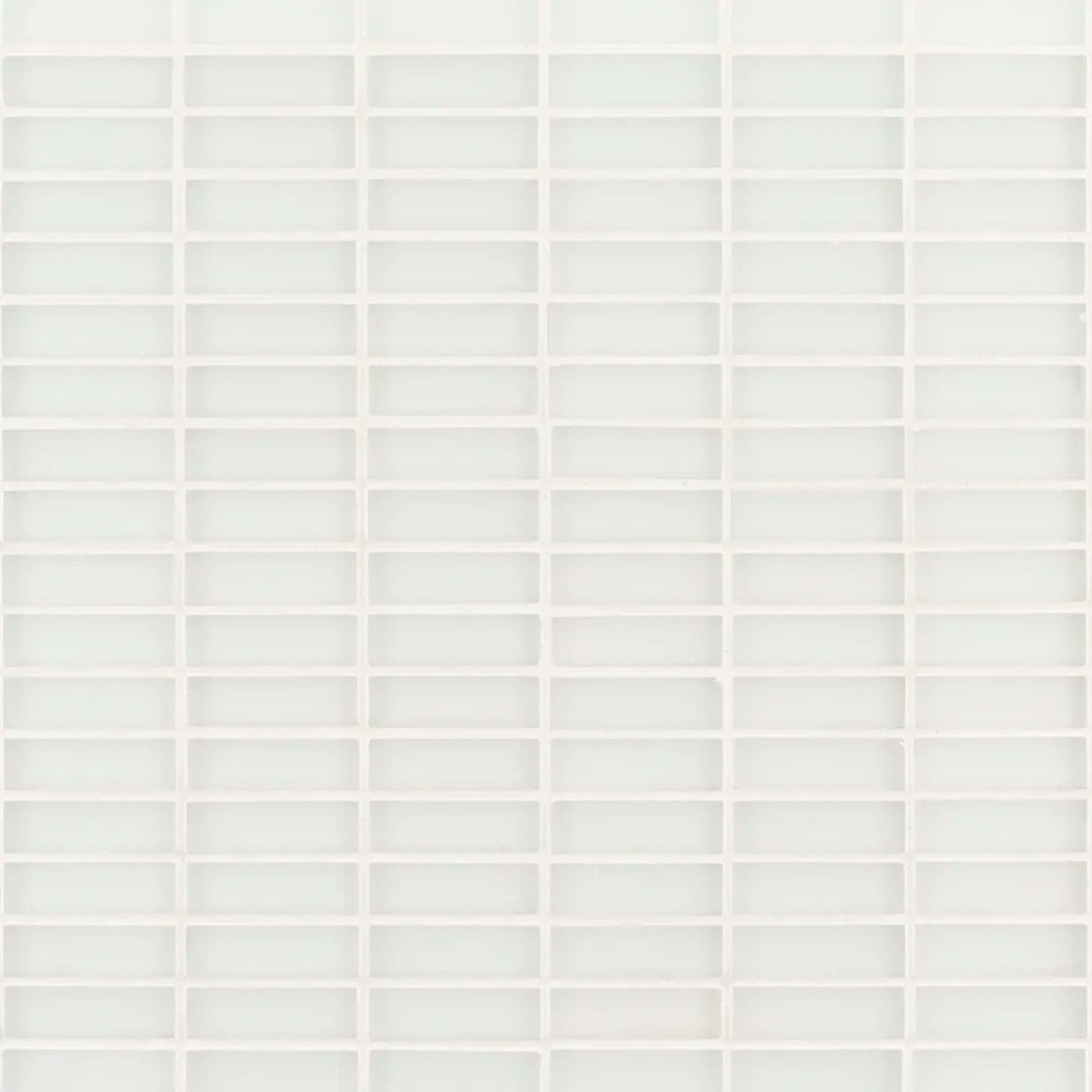 Dry Ice Mosaic in White Glass Tile