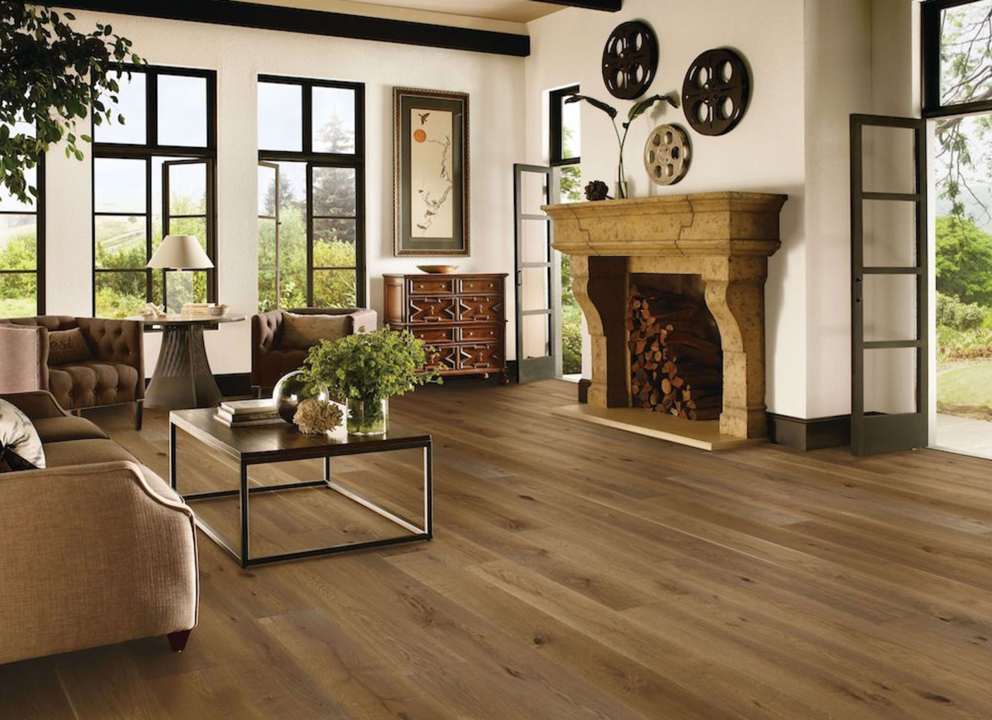 TimberBrushed Platinum White Oak Engineered in Directional Taupe 9.056"