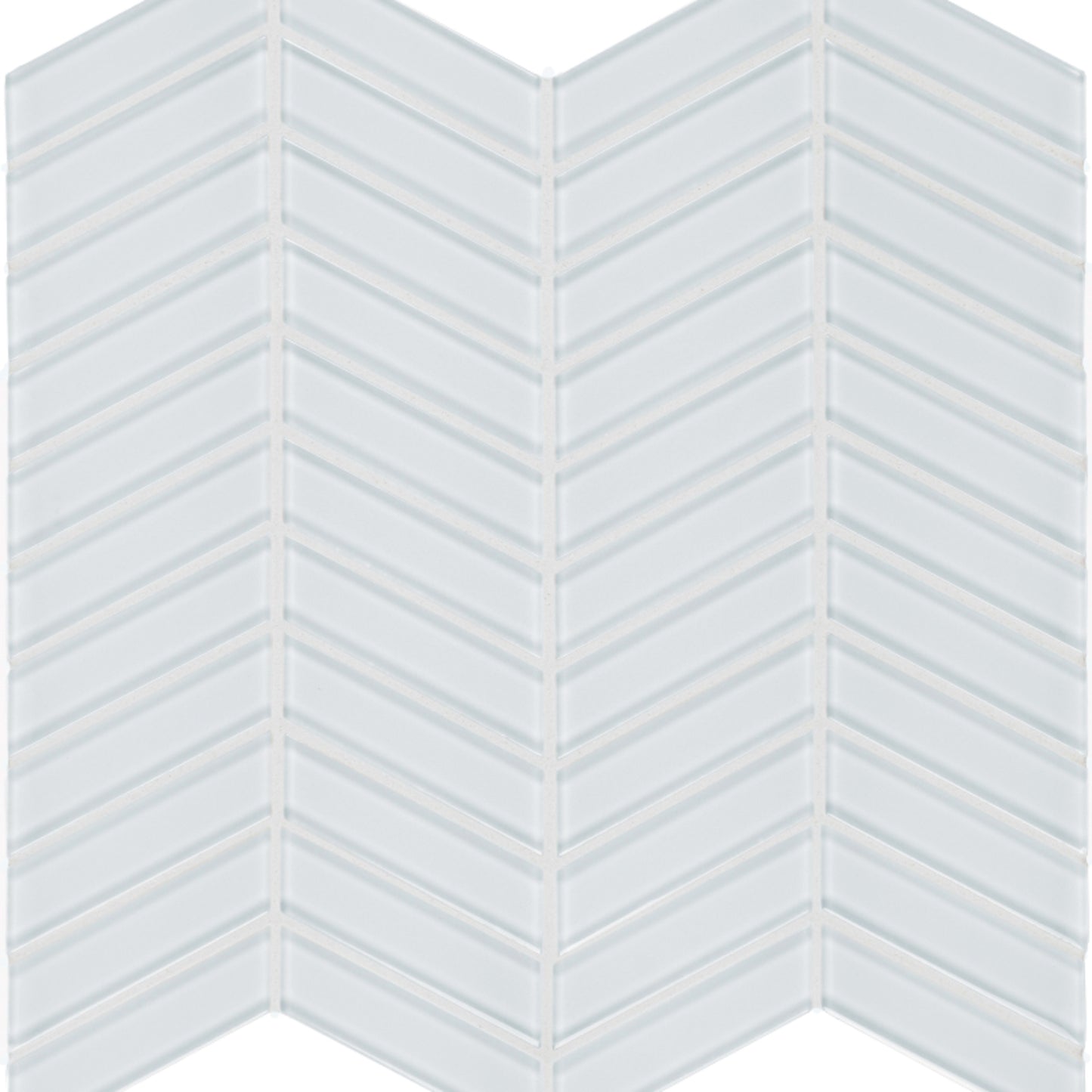 Element in Ice Chevron Mosaic Glass Tile