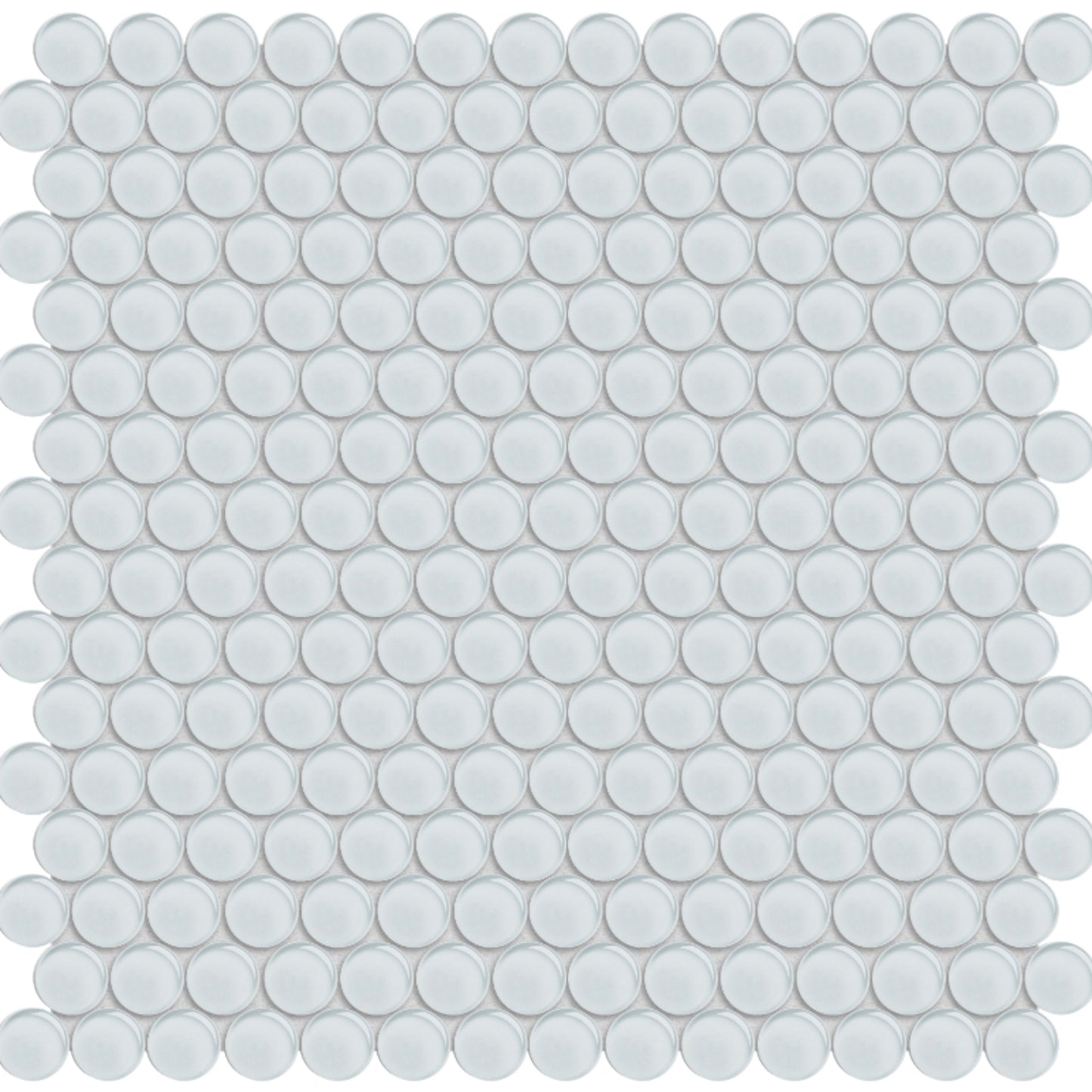 Element in Ice Penny Round Mosaic Glass Tile