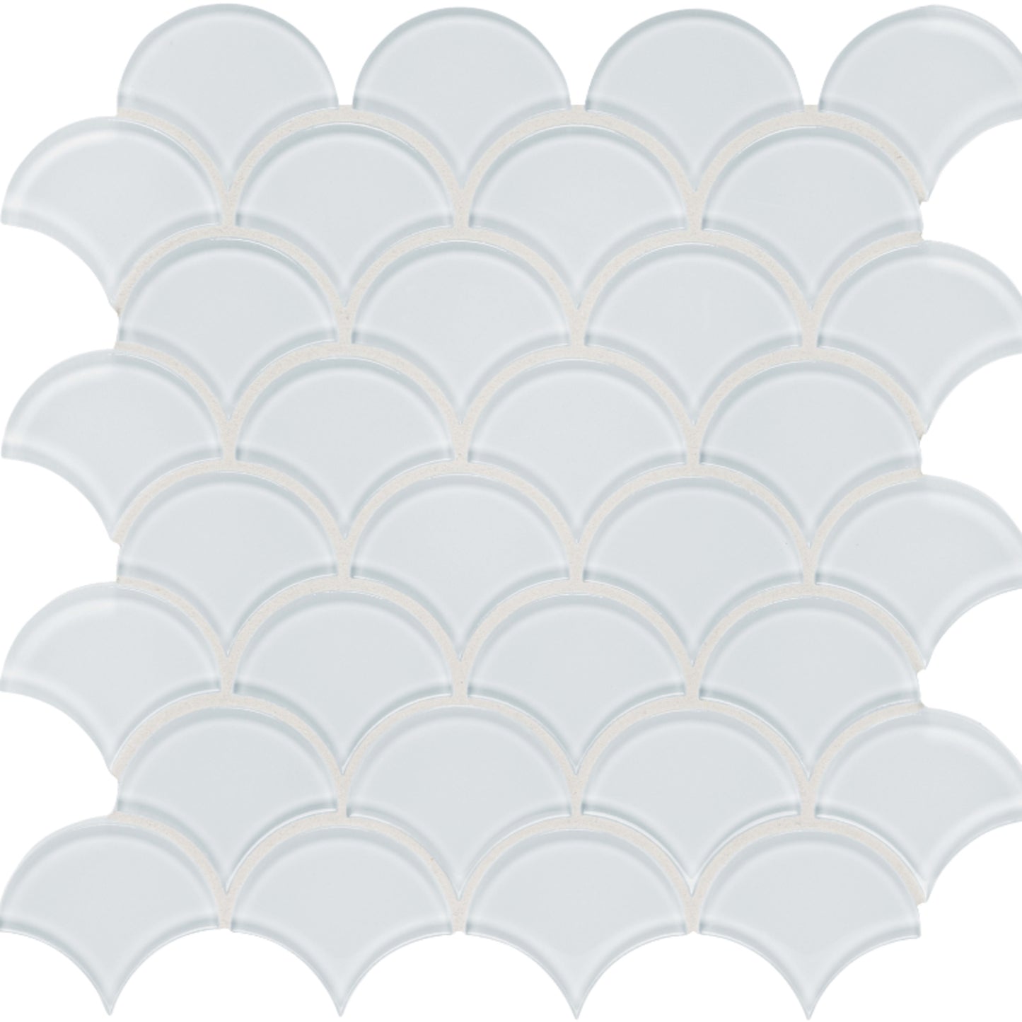 Element in Ice Scallop Mosaic Glass Tile