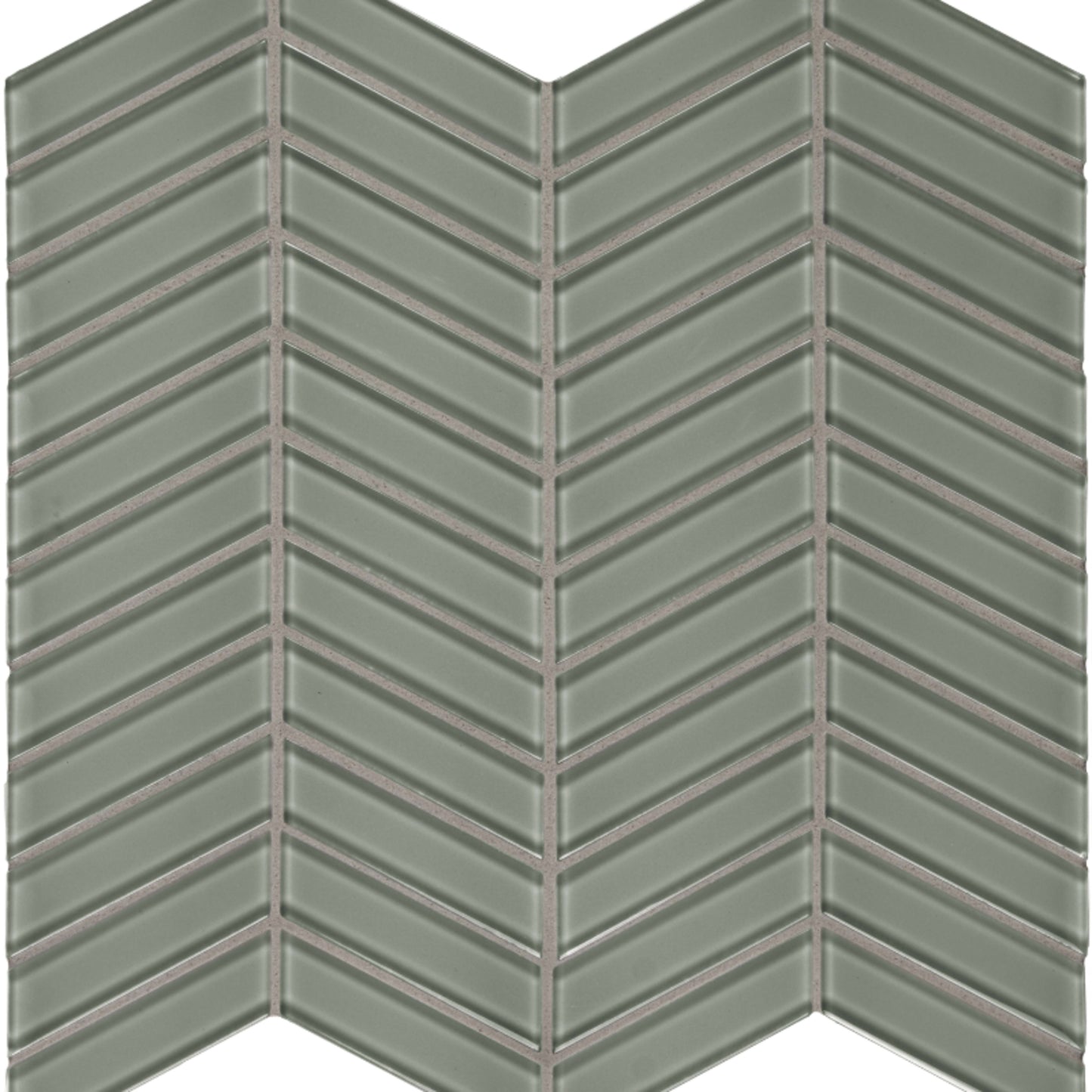 Element in Smoke Chevron Mosaic Glass Tile