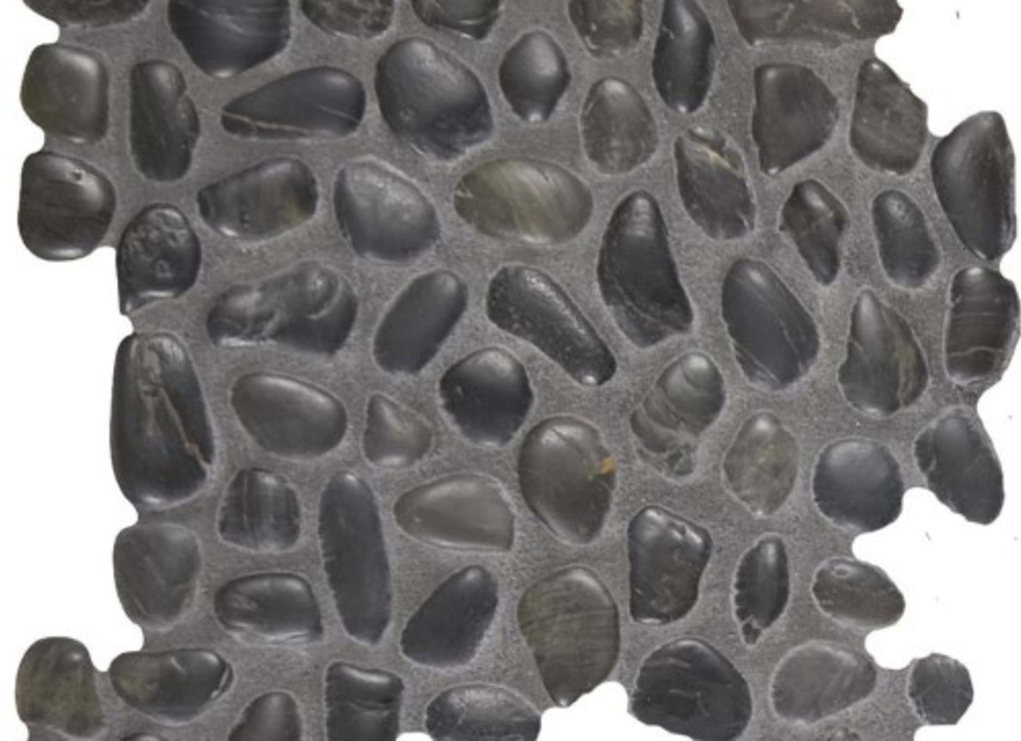 Pebbles in Black Pearl Round 12x12