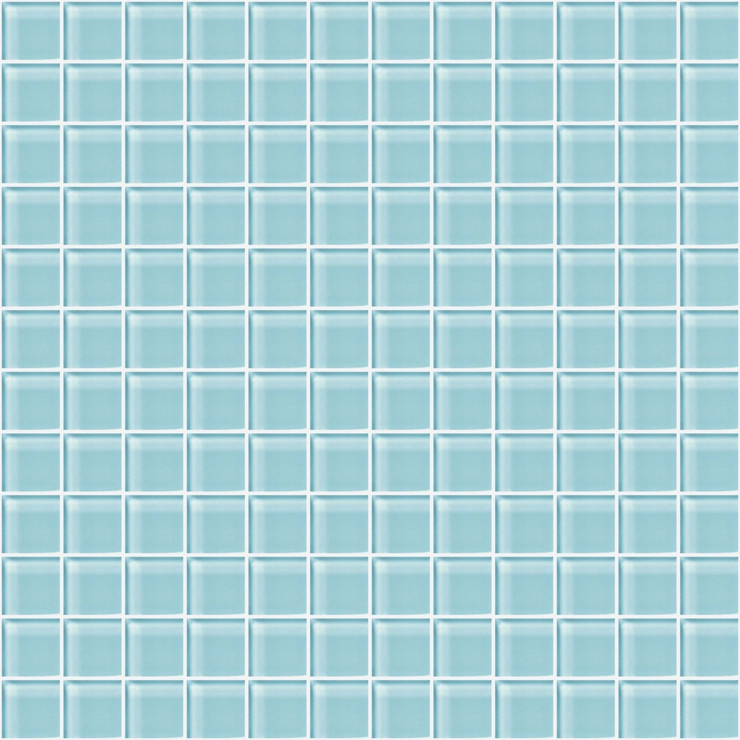 Glass Blox in Clear Sky 1"x1" Glass Tile