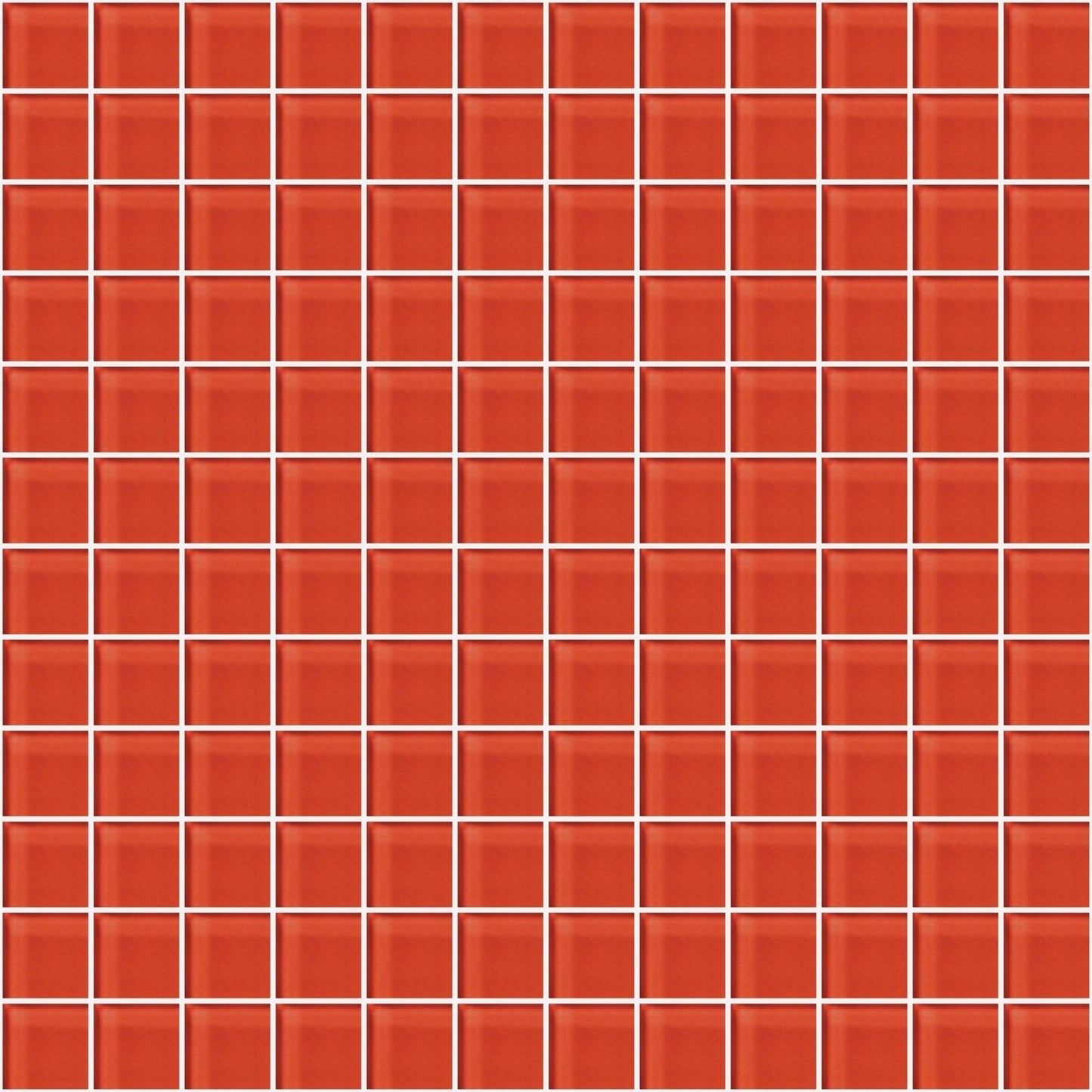 Glass Blox in Flame 1"x1" Glass Tile