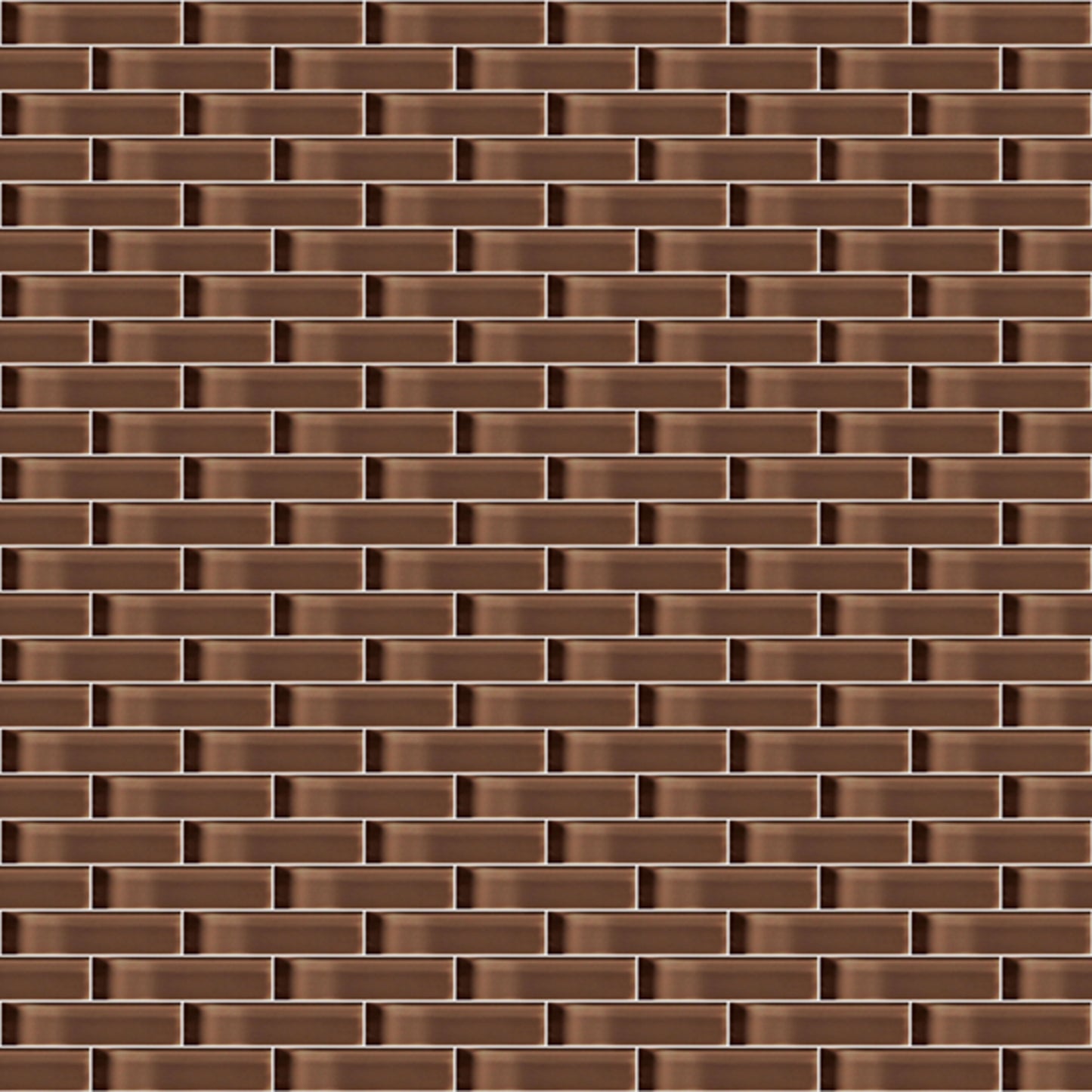 Glass Blox in Coffee 1/2"x2" Glass Tile