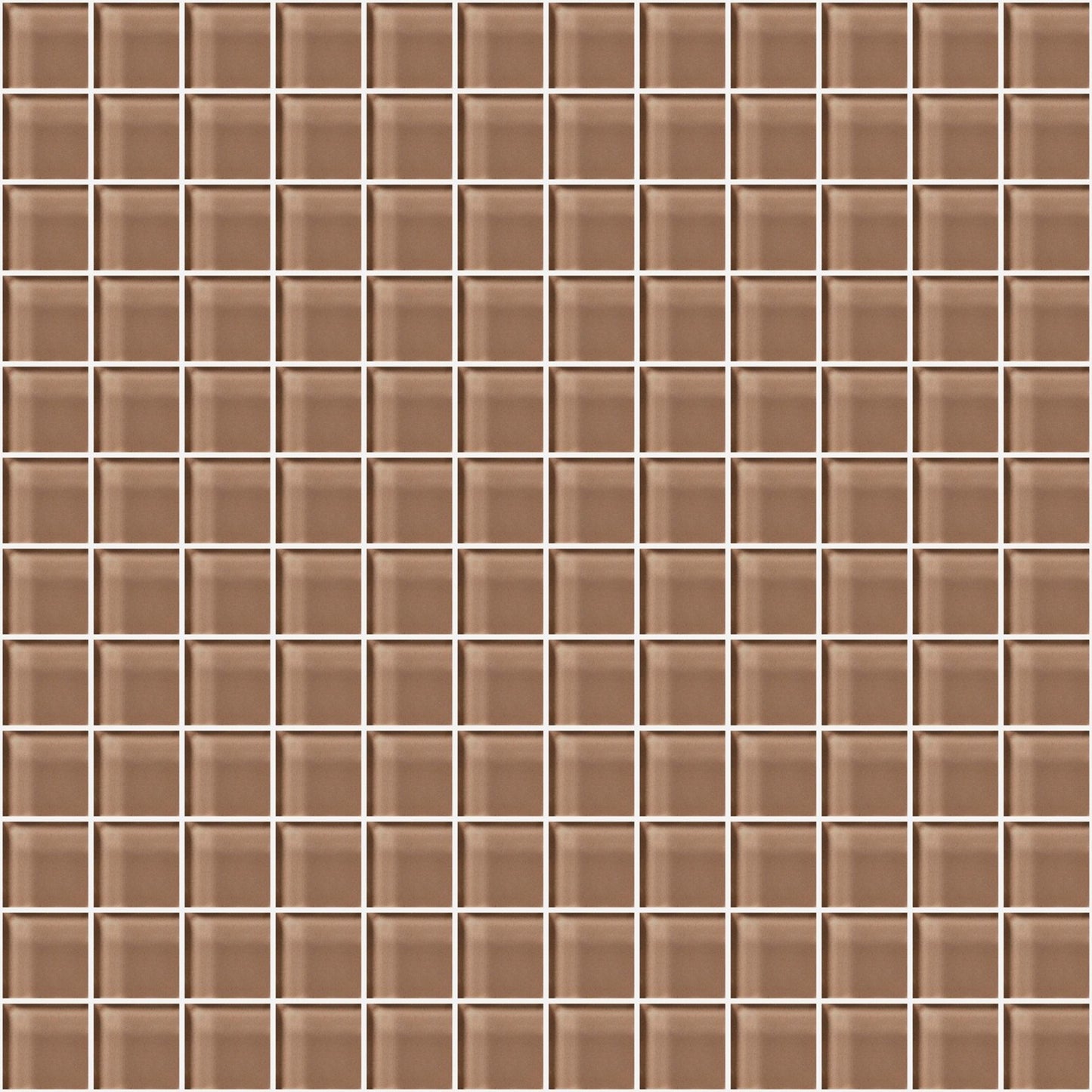 Glass Blox in Latte 1"x1" Glass Tile