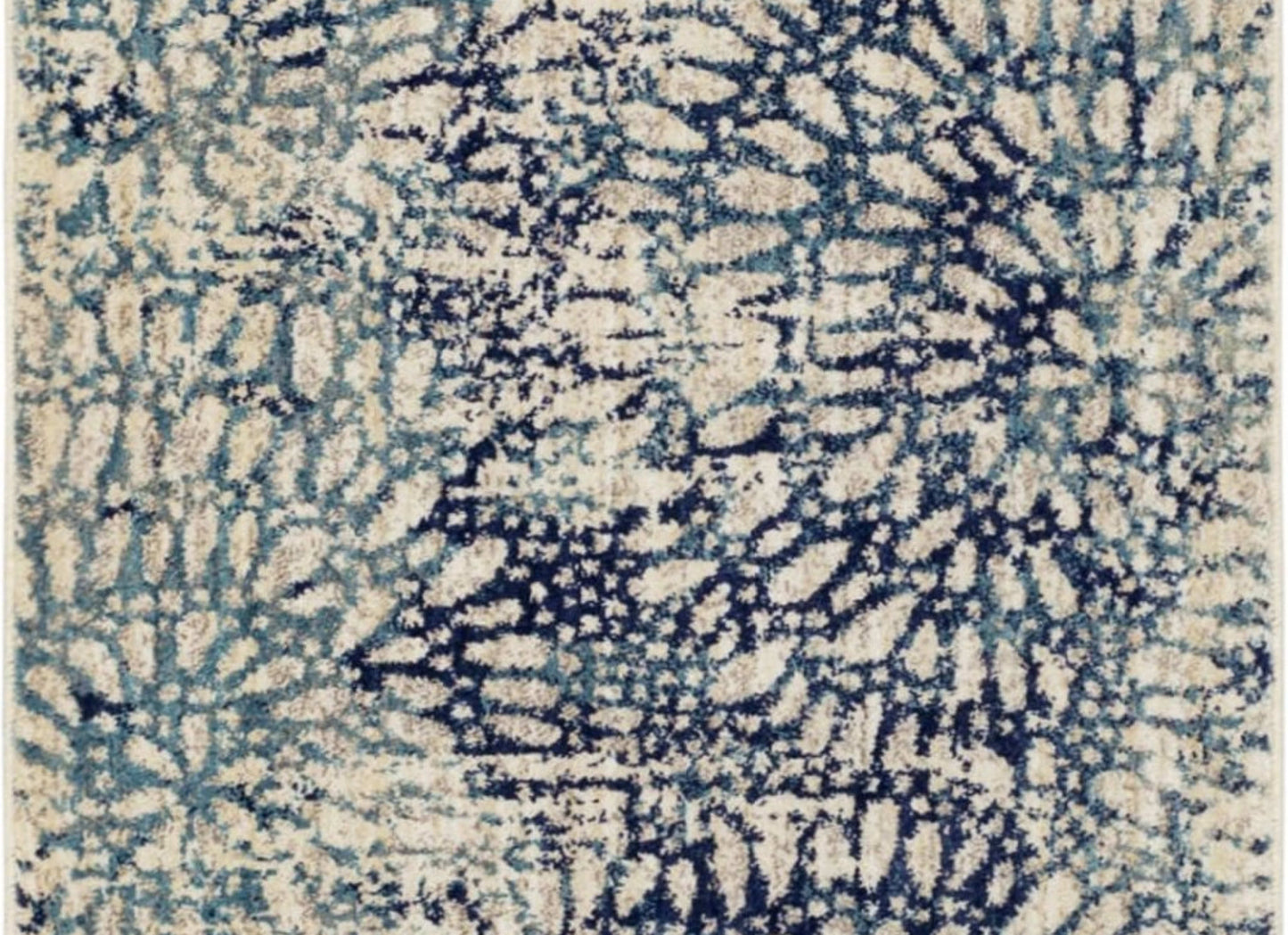 Imprinted Blooms Aqua