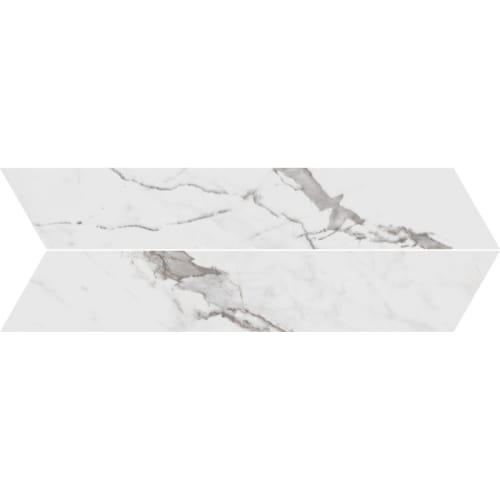 Indulge in Statuario Chevron Mosaic Polished