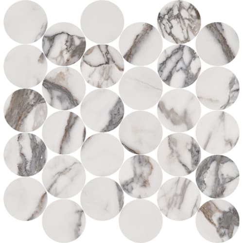 Indulge in Arabescato Circle Mosaic Polished