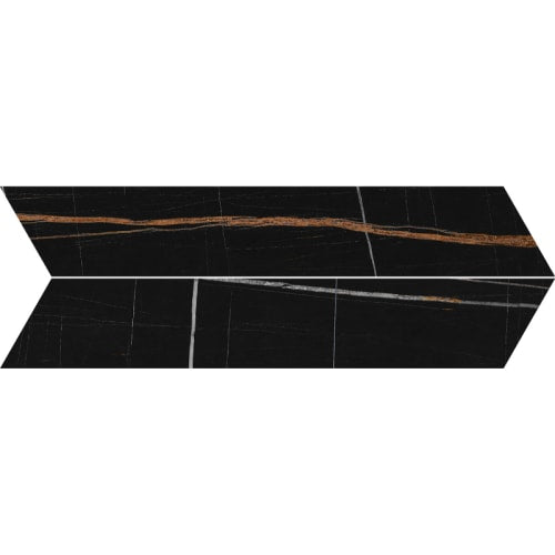 Indulge in Sahara Noir Chevron Mosaic Polished