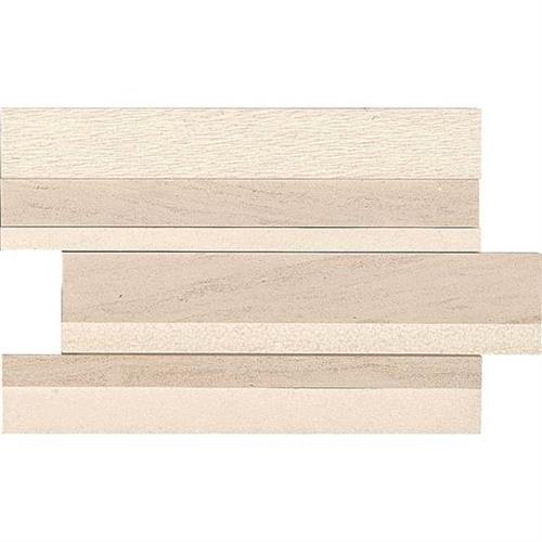 Ascend in Honest Greige Random Modern Stack Mosaic Natural Stone