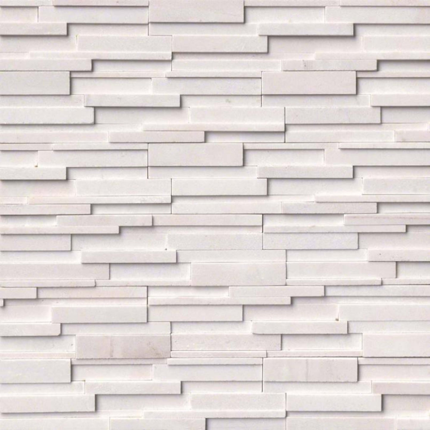 Rockmount Stacked Stone Collection in Arctic White 3d Natural Stone