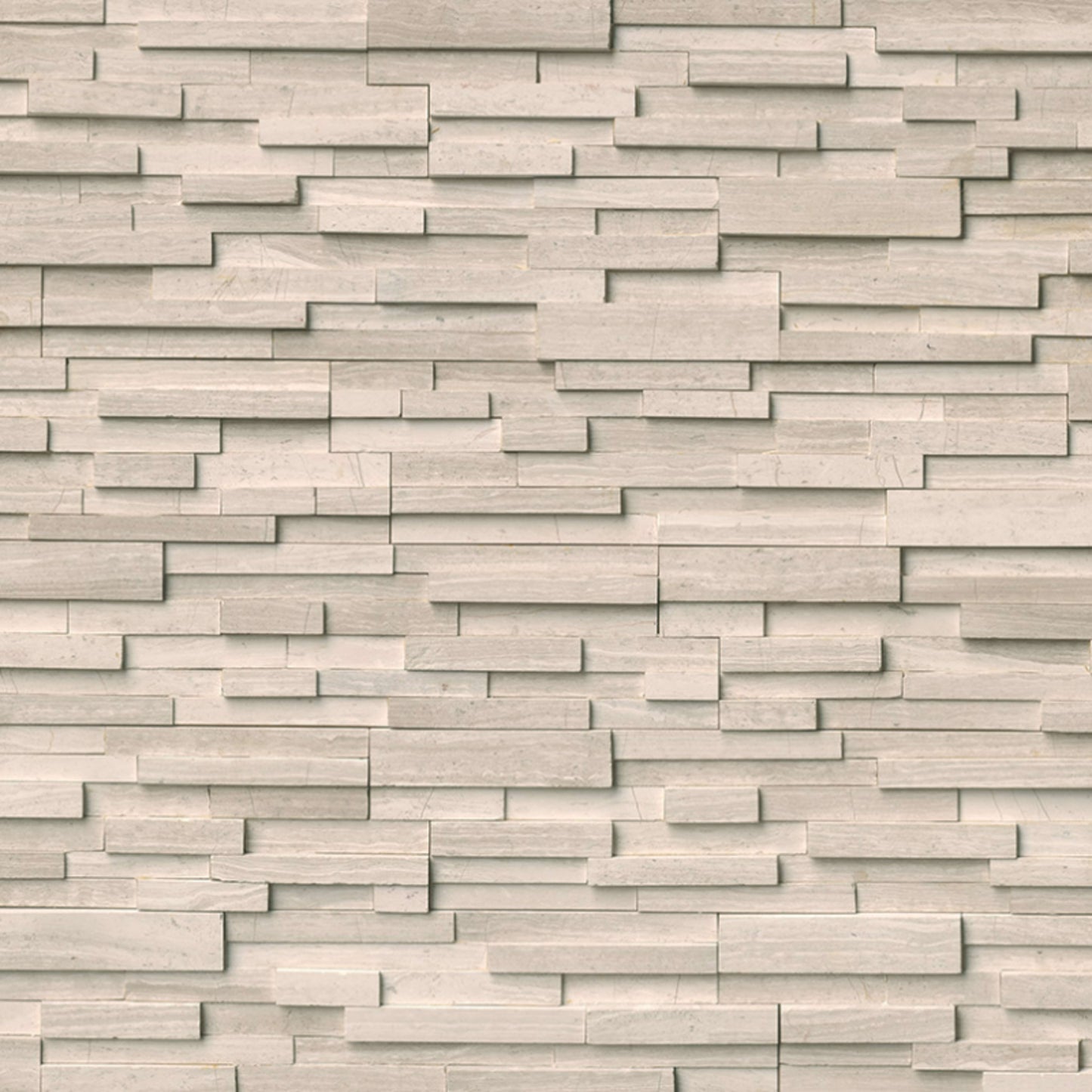 Rockmount Stacked Stone Collection in White Oak 3d Honed Natural Stone