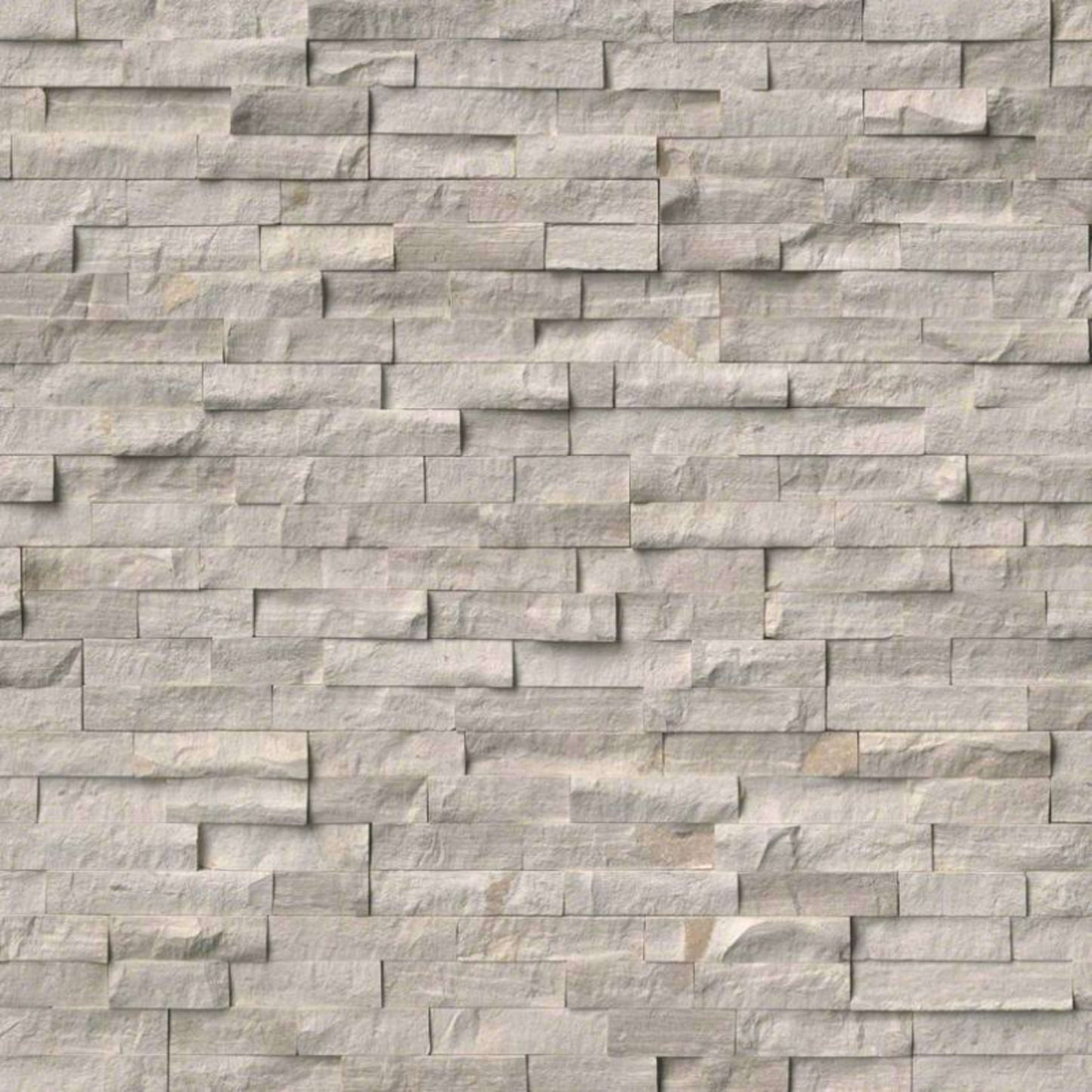 Rockmount Stacked Stone Collection in White Oak Splitface Natural Stone