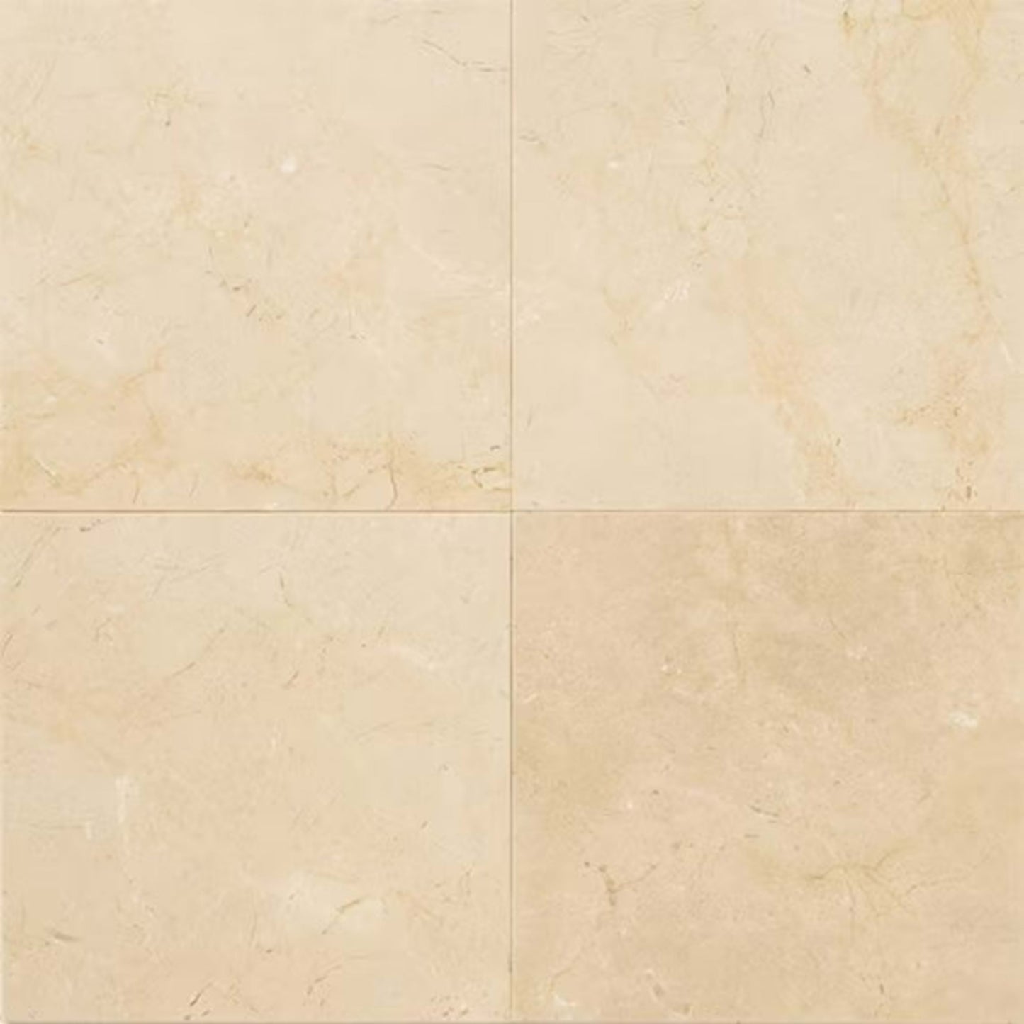 Marble in Crema Marfil El-12x12x.5-Polished Natural Stone