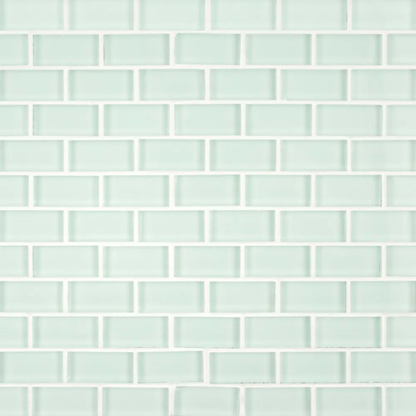 Mint Brick Mosaic in Mint Glass Tile