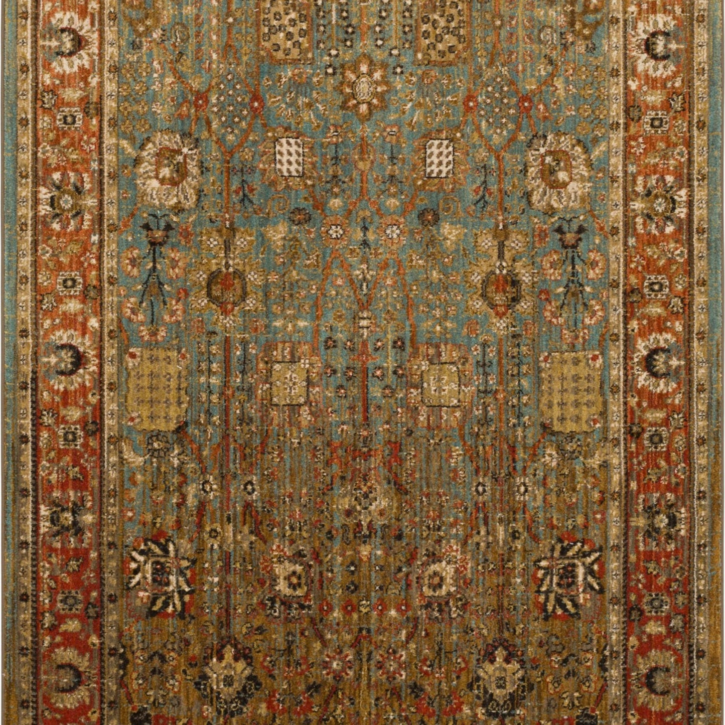 Myanmar Aquamarine in Aquamarine Area Rugs