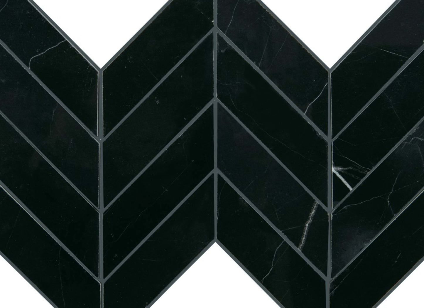 Pietra Divina in Nero Marquina Chevron