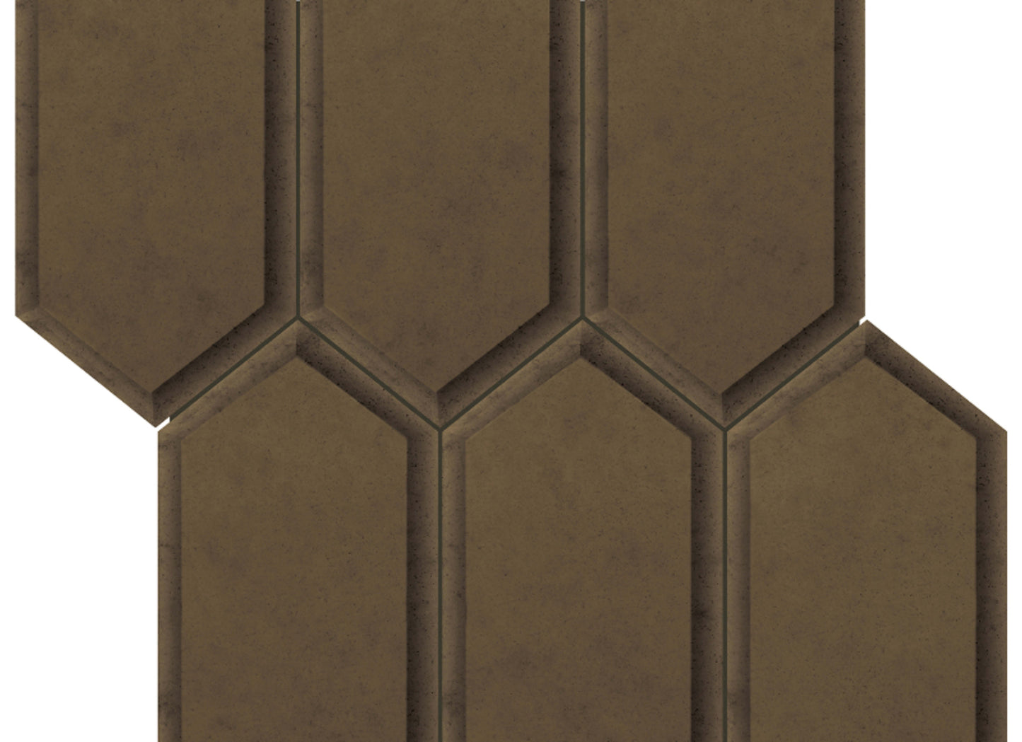 Obsidian in Antique Bronze Beveled Hexagon