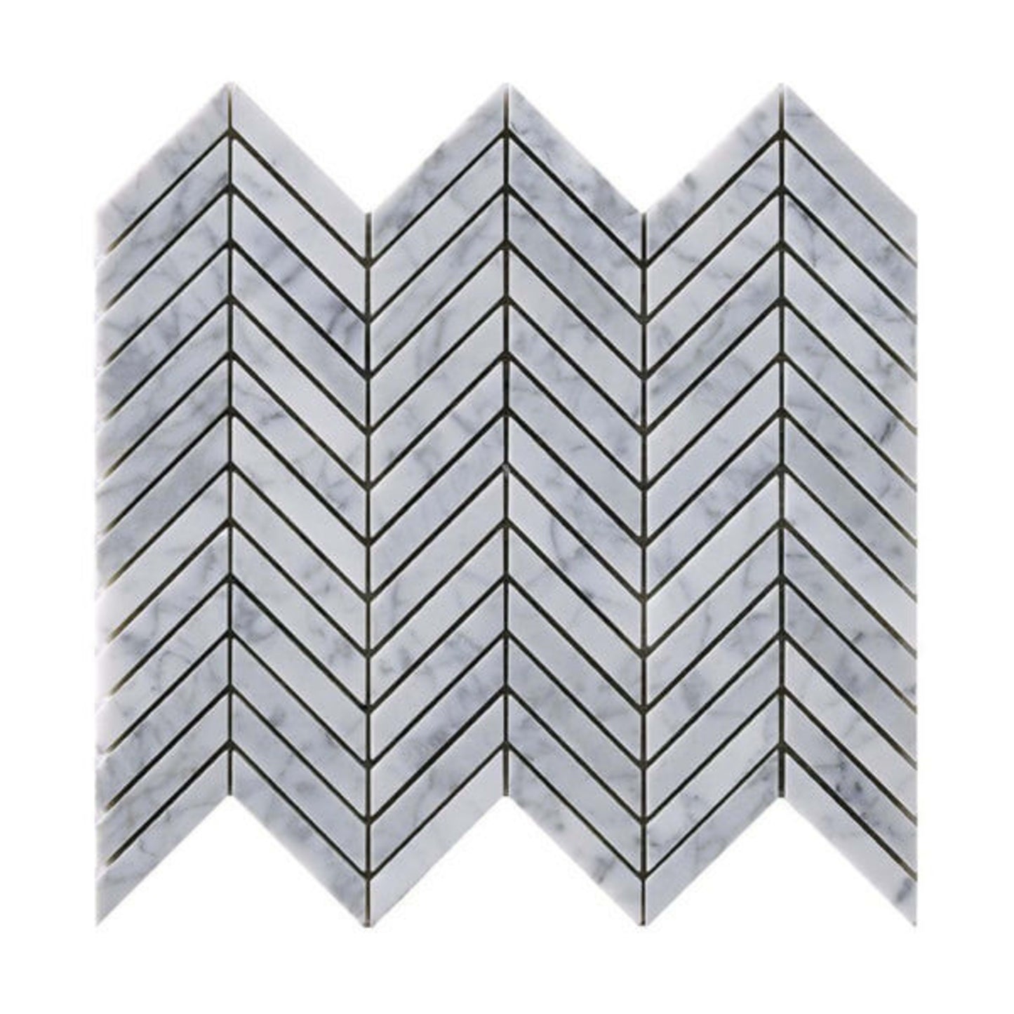 Stone & Marble in Carrara/Natural _ Chevron Tile
