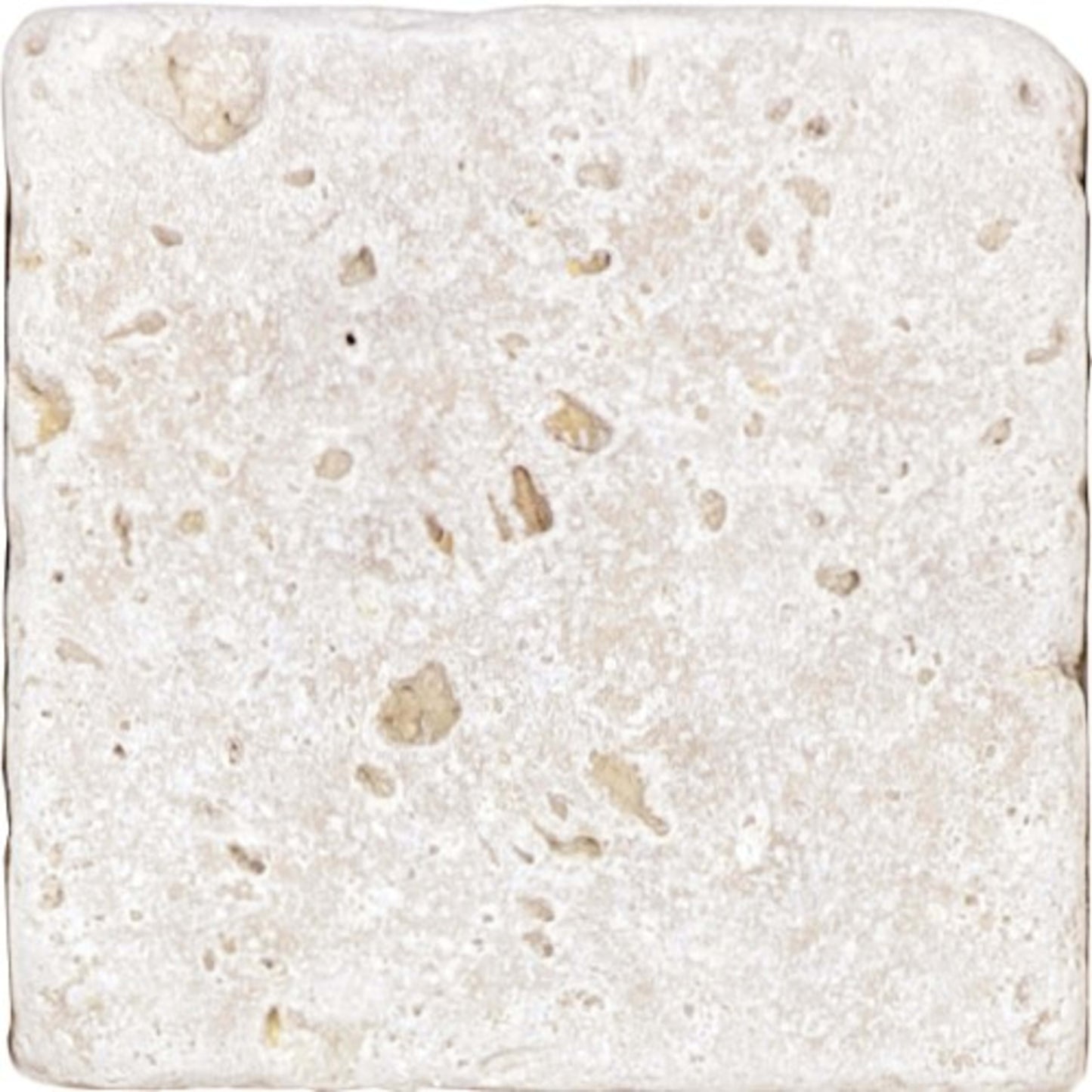 Travertine in Ivory Tumbled 4x4 Natural Stone