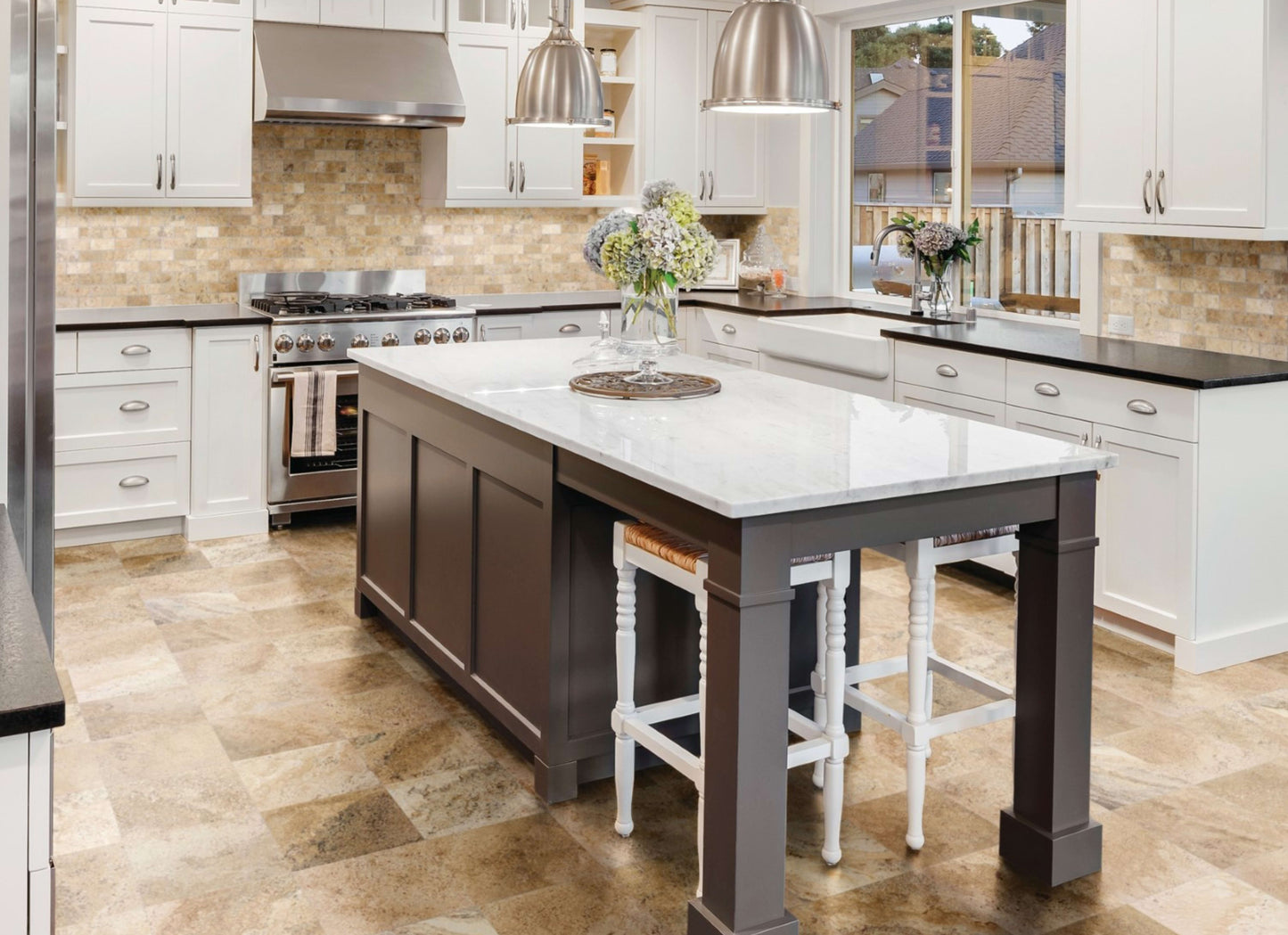 Travertine in Picasso Filled & Honed 12x12