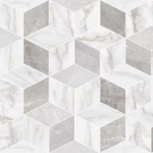 Imperiale in Decoro Tangram Bianco-30x90