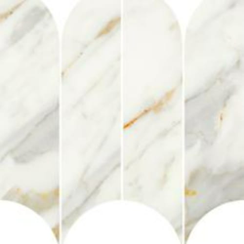 Incanto - 28X31 in Calacatta Michelangelo Glossy Mosaico Ventaglio-28x31