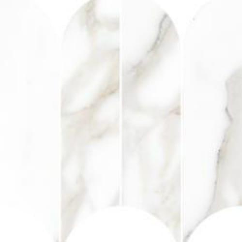 Incanto - 28X31 in Calacatta Nobile Glossy Mosaico Ventaglio-28x31